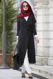 Neva Style - Black Hijab Abaya 6128S - Thumbnail
