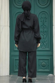 Neva Style - Black Hijab Dual Suit 5899S - Thumbnail