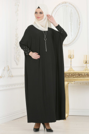 Neva Style - Black Hijab Evening Dress 5327S - Thumbnail
