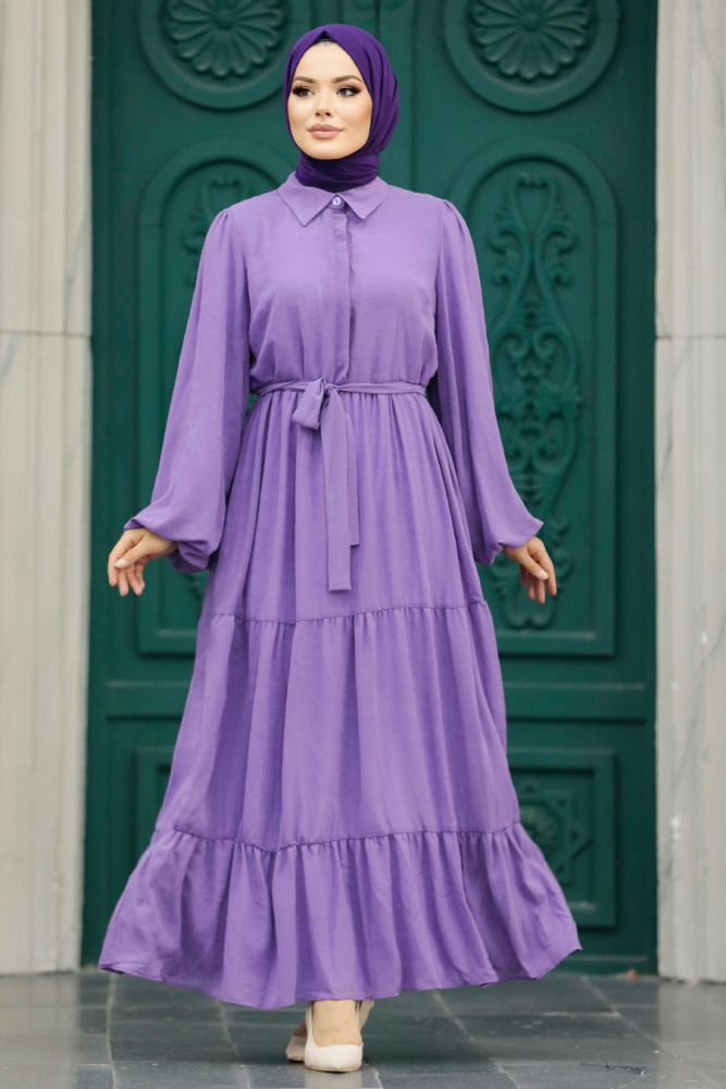 Black Hijab For Women Dress 1929LILA - 1
