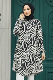 Neva Style - Black Hijab For Women Tunic 11633S - Thumbnail