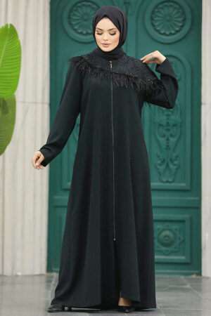 Neva Style - Black Hijab For Women Turkish Abaya 10103S - Thumbnail