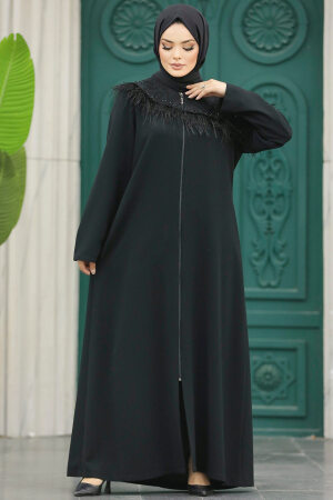 Neva Style - Black Hijab For Women Turkish Abaya 10103S - Thumbnail