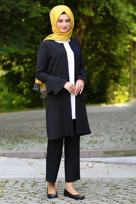 Neva Style - Black Hijab Jacket 414900S