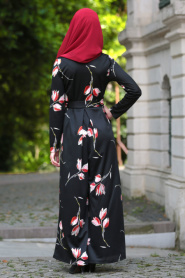 Neva Style - Black Hijab Jumpskirt 5130S - Thumbnail