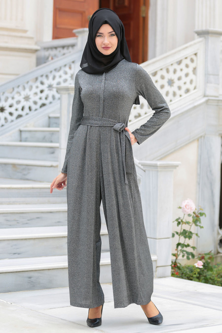 Neva Style - Black Hijab Jumpskirt 513S