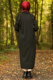 Neva Style - Black Hijab Knitwear Cardigan 15691S - Thumbnail