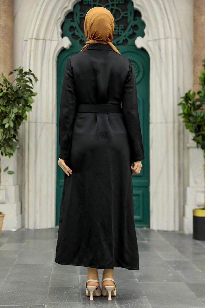 Black Hijab Maxi Dress 1447S - 2