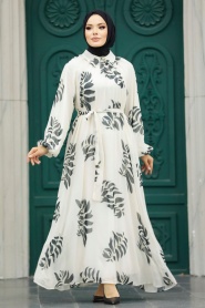 Neva Style - Black Hijab Maxi Dress 20042S - Thumbnail
