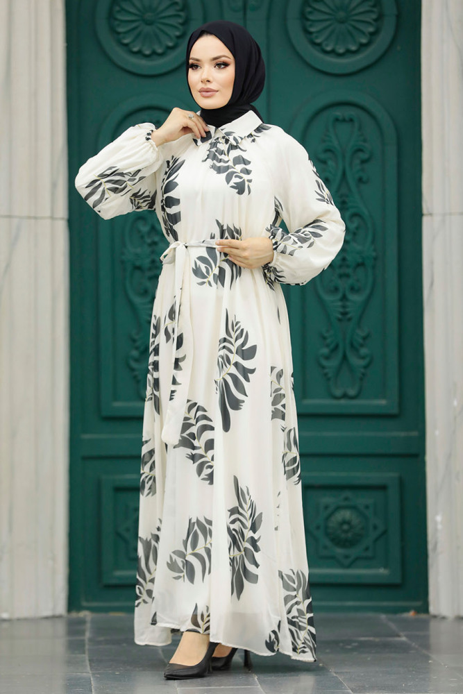 Black Hijab Maxi Dress 20042S - 2