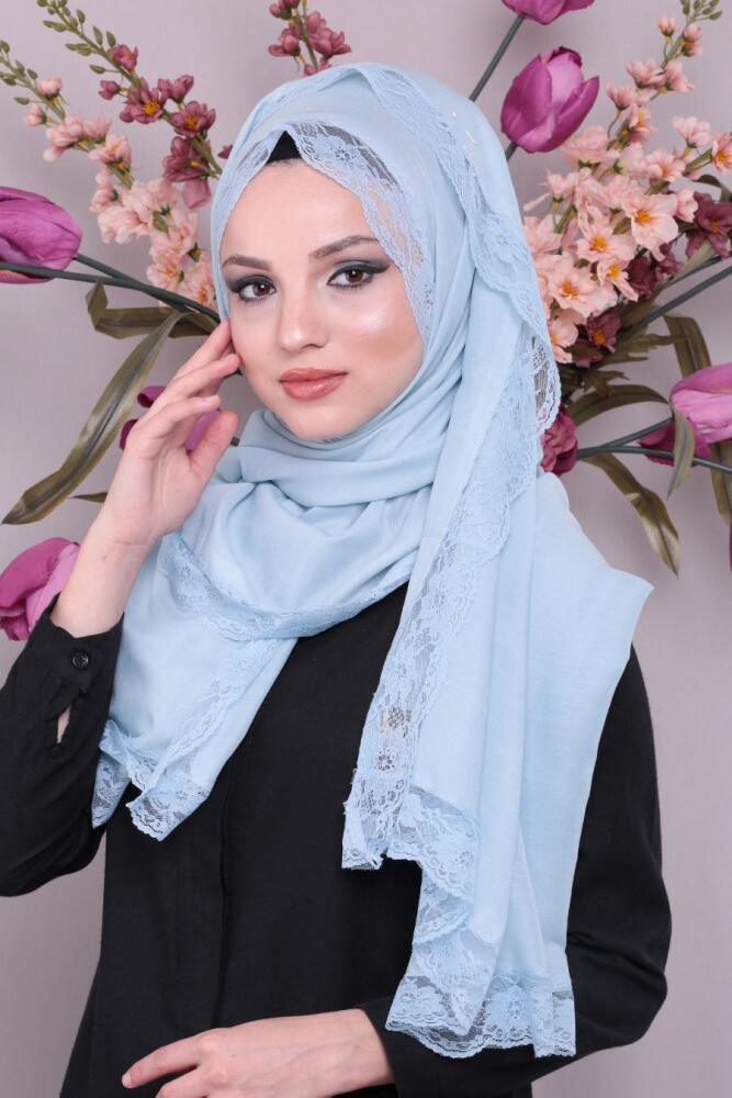 Neva Style - Black Hijab Shawl 7289 - 1