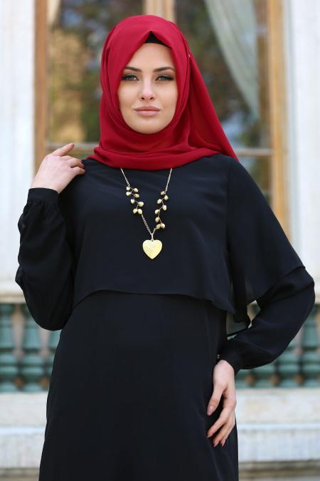 Neva Style - Black Hijab Suit 51770S - 2