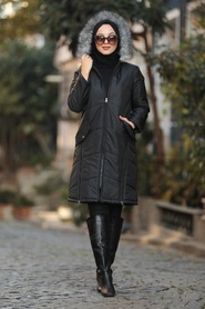 Neva Style - Black Hijab Sweatshirt 9059S - Thumbnail