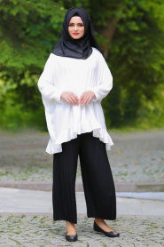 Neva Style - Black Hijab Trousers 90630S - Thumbnail
