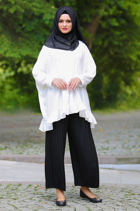 Neva Style - Black Hijab Trousers 90630S