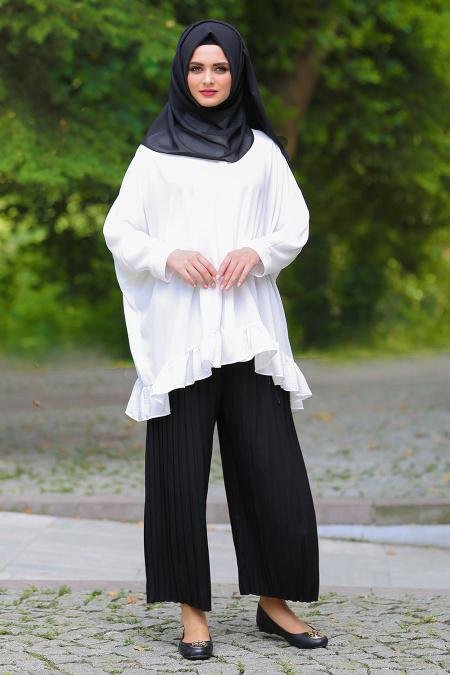 Neva Style - Black Hijab Trousers 90630S - 1