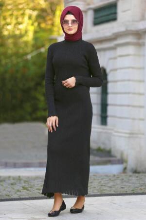 Neva Style - Black Hijab Tunic 15124S - 1