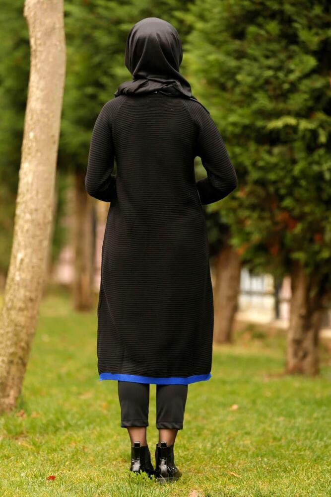 Neva Style - Black Hijab Tunic 153791S - 2