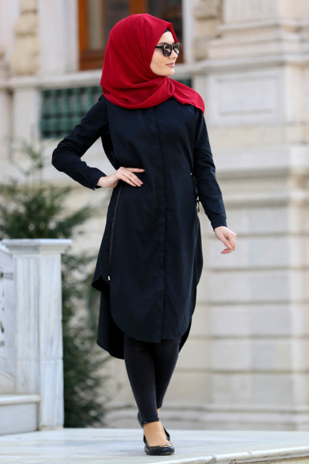 Neva Style - Black Hijab Tunic 22290S