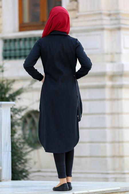 Neva Style - Black Hijab Tunic 22290S - 2