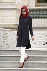 Neva Style - Black Hijab Tunic 246S - Thumbnail