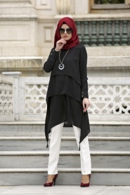 Neva Style - Black Hijab Tunic 2884S - Thumbnail