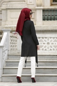 Neva Style - Black Hijab Tunic 2884S - Thumbnail