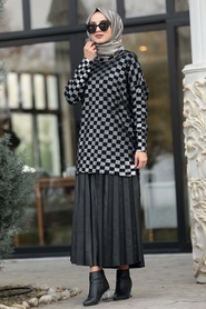 Neva Style - Black Hijab Tunic 43880S - Thumbnail