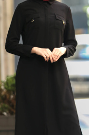 Neva Style - Black Hijab Tunic 5044S - Thumbnail