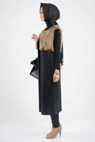 Neva Style - Black Hijab Tunic 6241S - Thumbnail