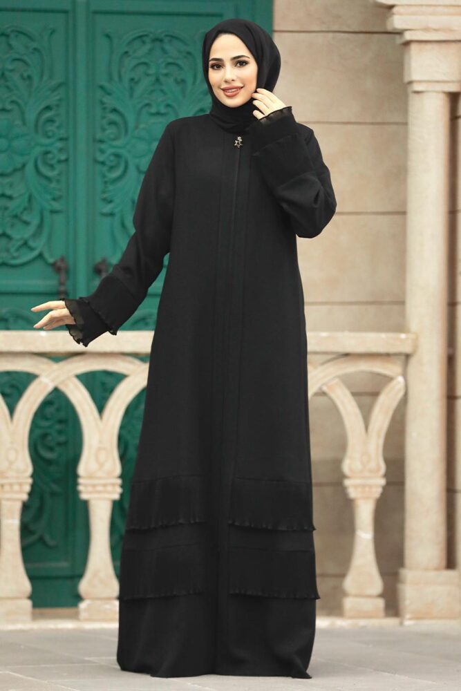 Black Hijab Turkish Abaya 34601S - 5