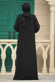 Neva Style - Black Hijab Turkish Abaya 34601S - Thumbnail