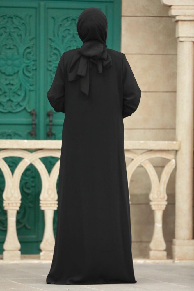 Black Hijab Turkish Abaya 34601S - 6