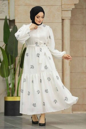 Black Hijab Turkish Dress 12991S - 2