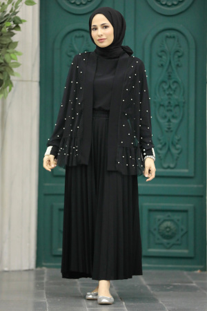 Black Hijab Turkish Triple Suit 30021S - 1