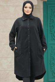 Neva Style - Black Hijab Turkish Tunic 5951S - Thumbnail