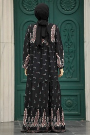 Neva Style - Black Islamic Clothing Dress 50092S - Thumbnail