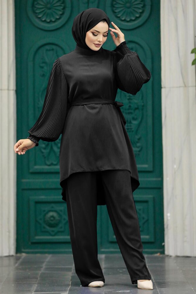 Black Islamic Clothing Dual Suit 5923S - 1
