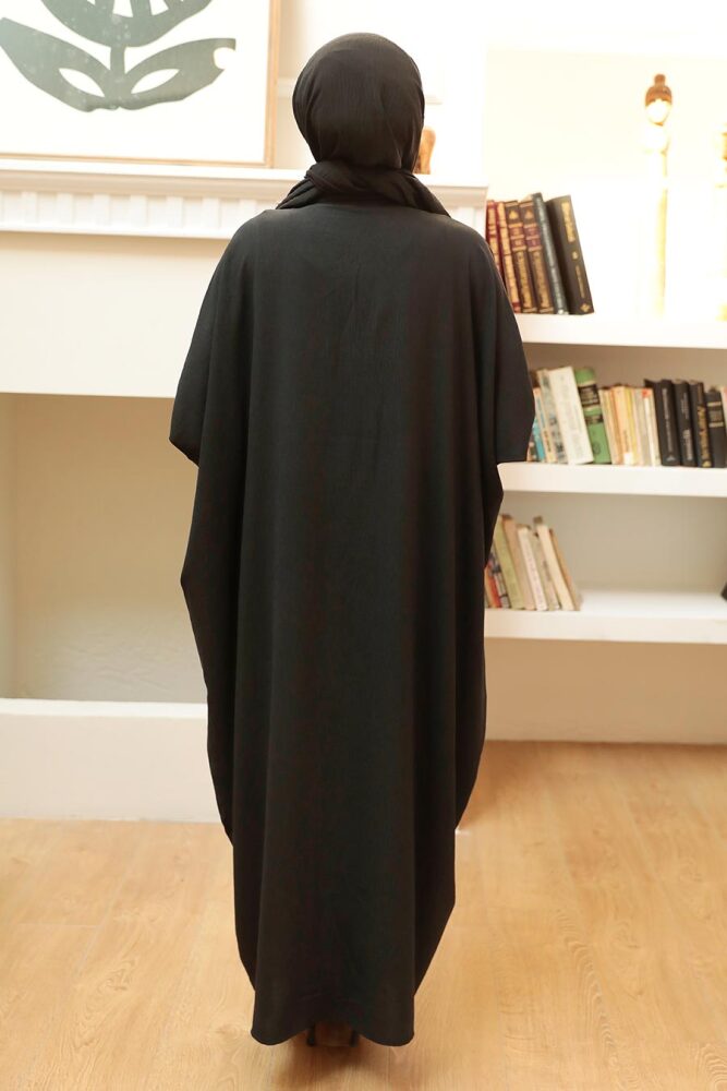 Neva Style - Black Islamic Clothing Turkish Abaya 17410S - 3