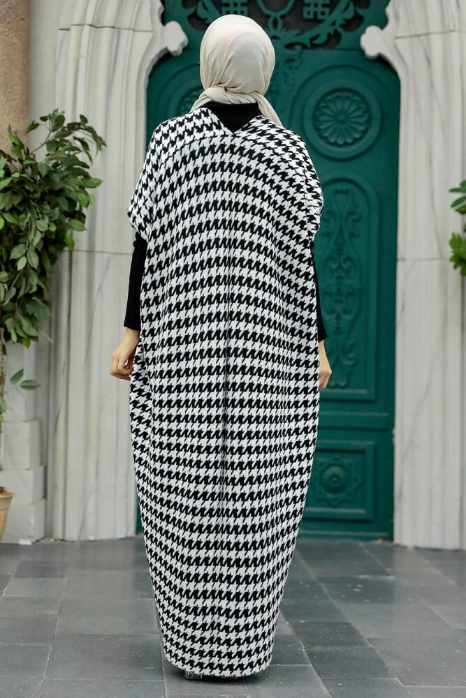 Black Knitwear Hijab Turkish Dual Suit 6394S - 2