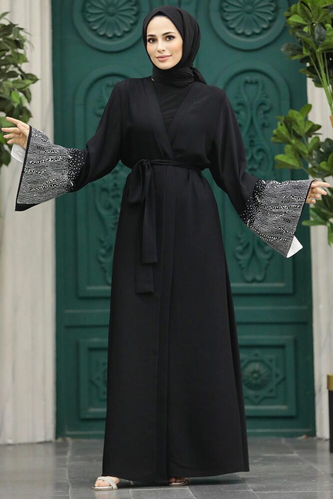 Black Long Abaya 601800S - 1
