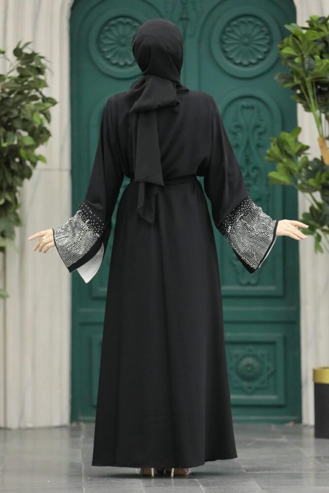 Black Long Abaya 601800S - 4