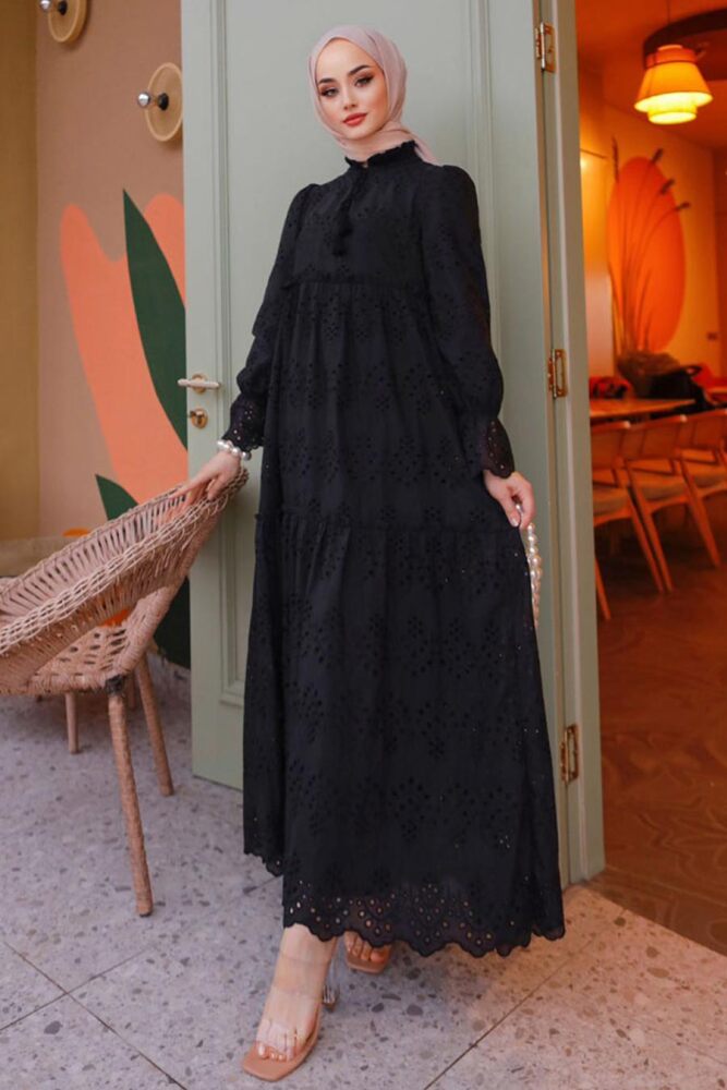 Black Long Dress 13440S - 1