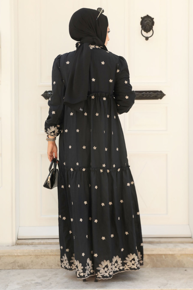 Black Long Dress 1381S - 3
