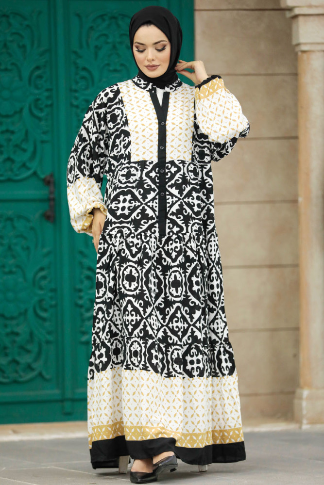 Black Long Dress 51953S - 3