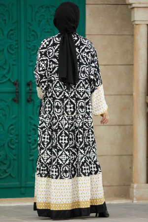 Black Long Dress 51953S - 4