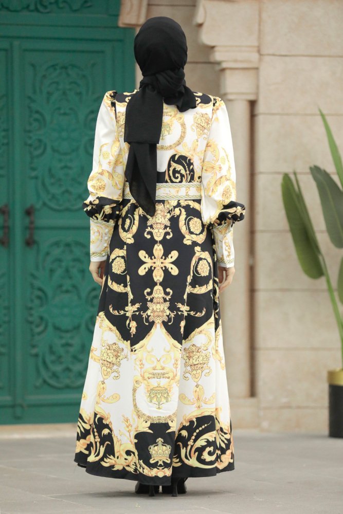 Black Long Dress for Muslim Ladies 22238S - 4