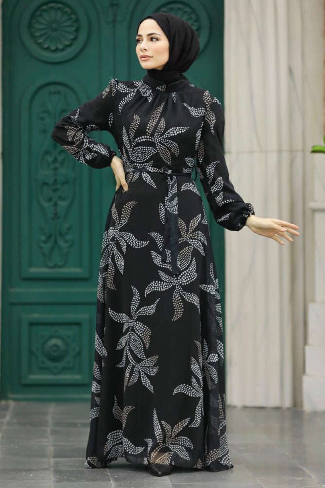 Neva Style - Black Long Dress for Muslim Ladies 279310S - 1