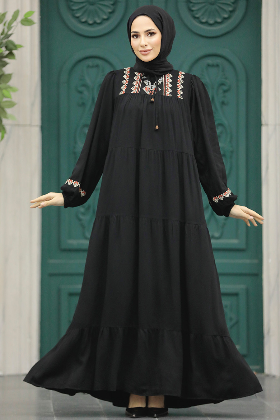 Black Long Muslim Dress 8966S - Neva-style.com