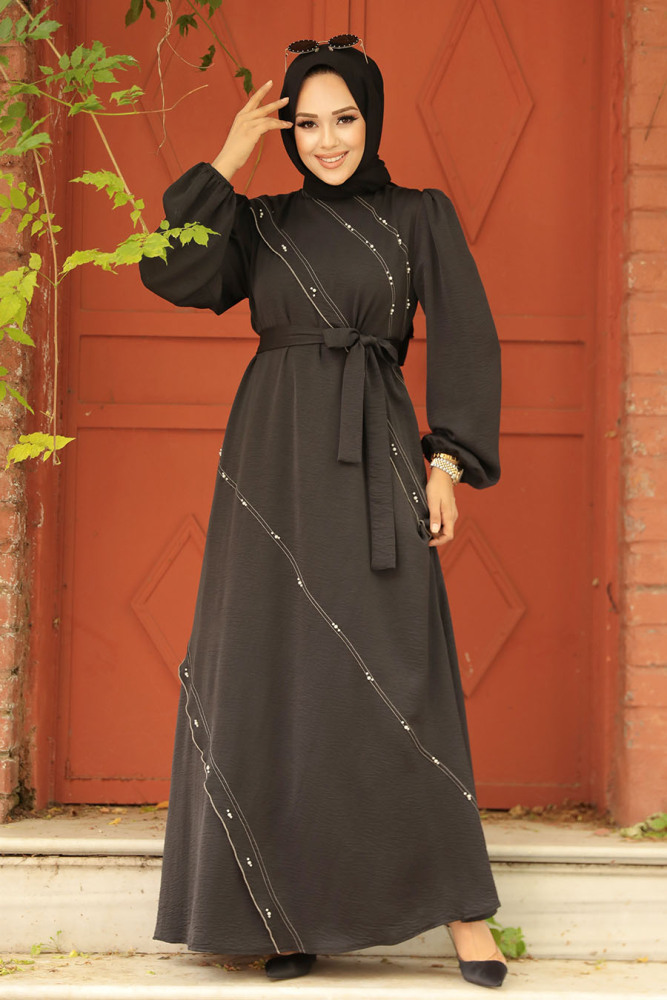 Black Long Sleeve Dress 342600S - 2